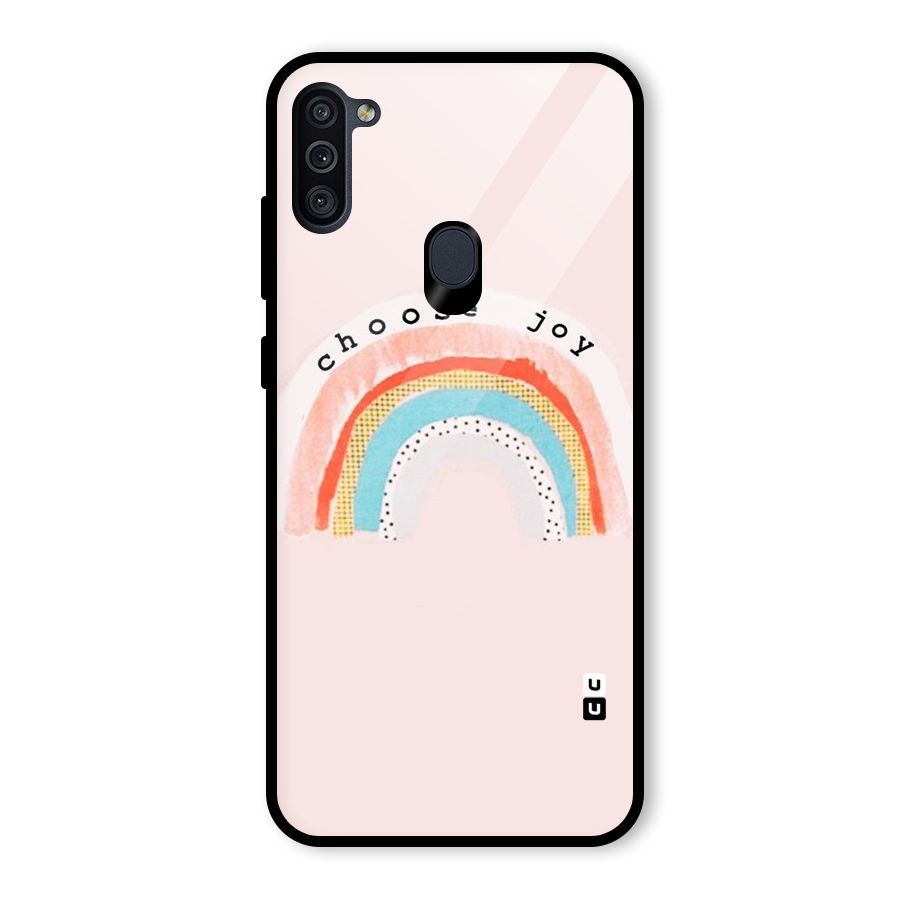 Choose Joy Glass Back Case for Galaxy M11