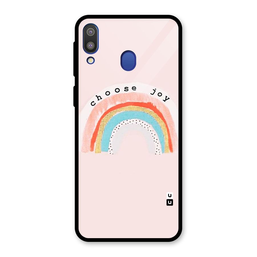 Choose Joy Glass Back Case for Galaxy M20