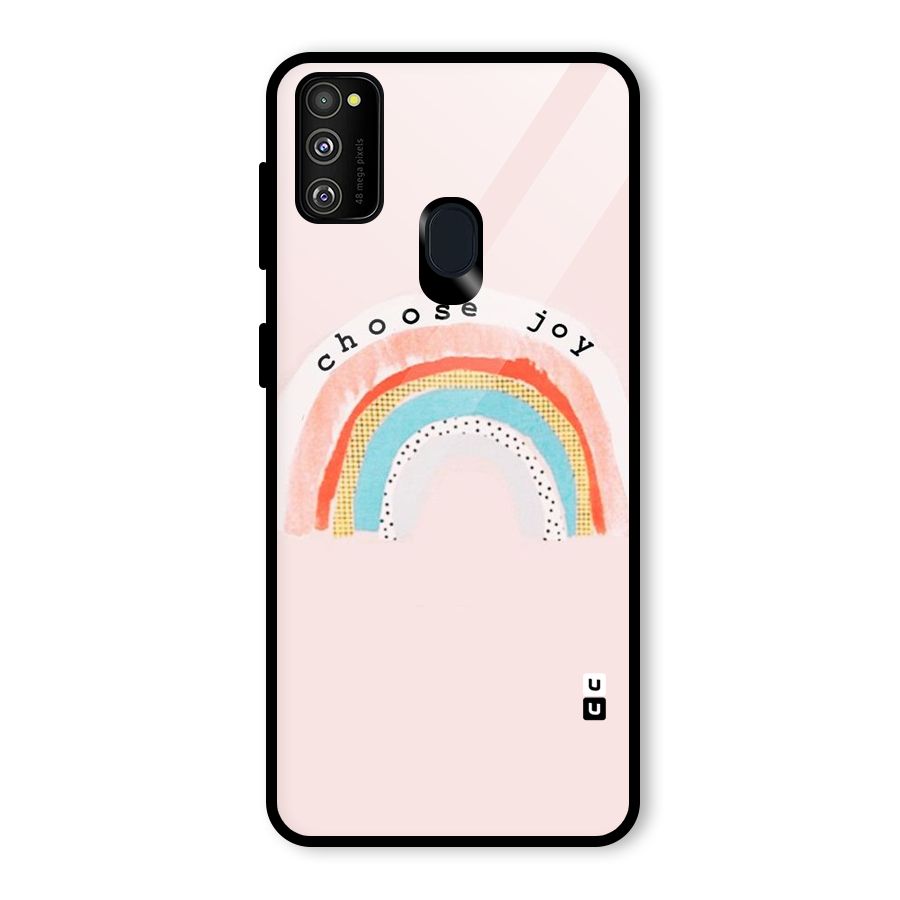Choose Joy Glass Back Case for Galaxy M30s
