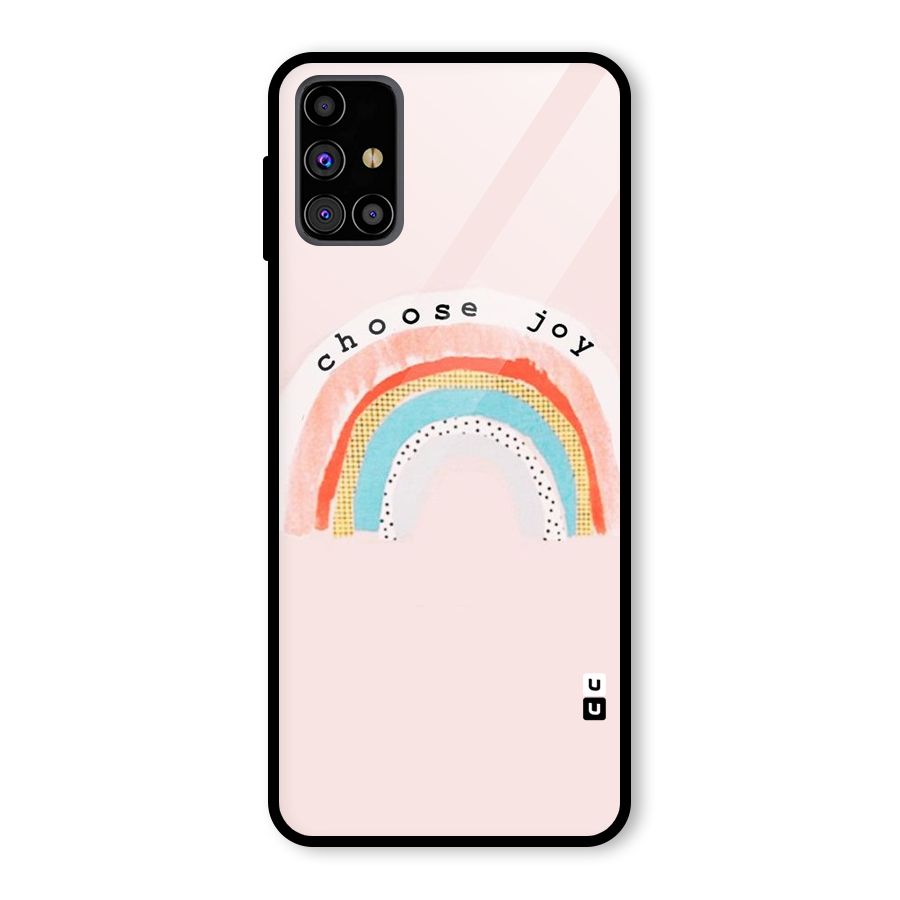 Choose Joy Glass Back Case for Galaxy M31s