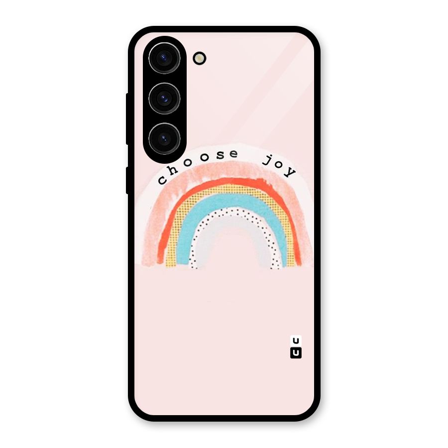 Choose Joy Glass Back Case for Galaxy S23 Plus