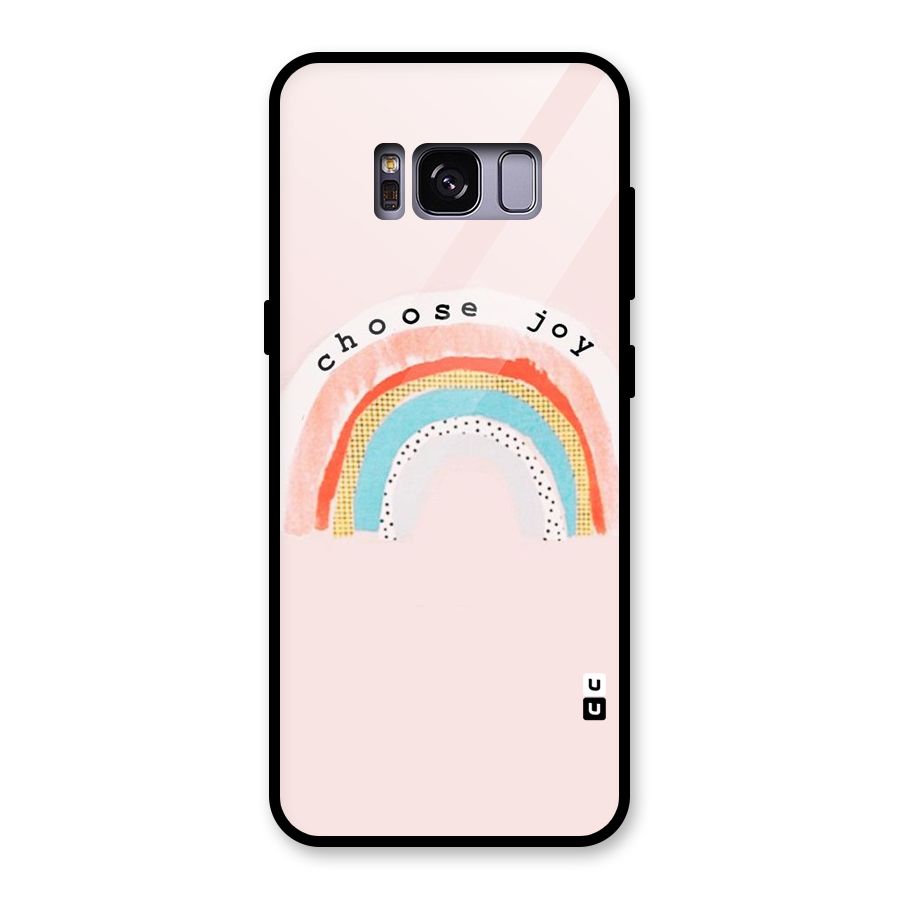 Choose Joy Glass Back Case for Galaxy S8