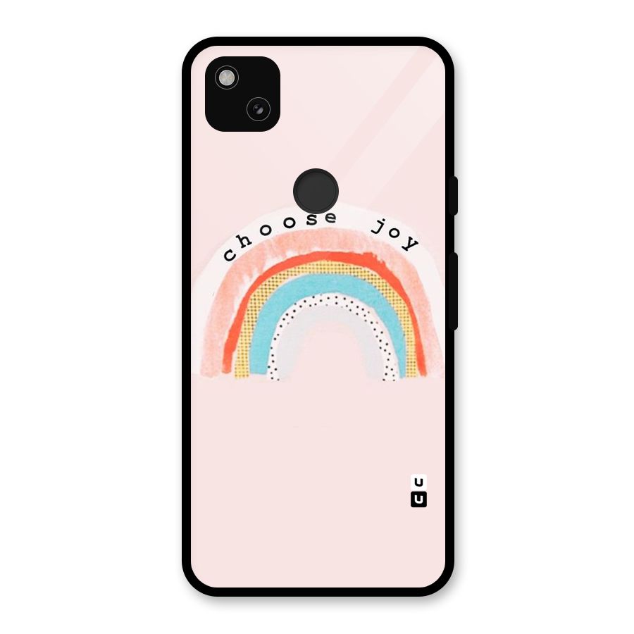 Choose Joy Glass Back Case for Google Pixel 4a