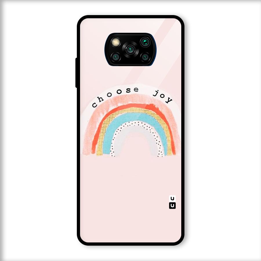 Choose Joy Glass Back Case for Poco X3