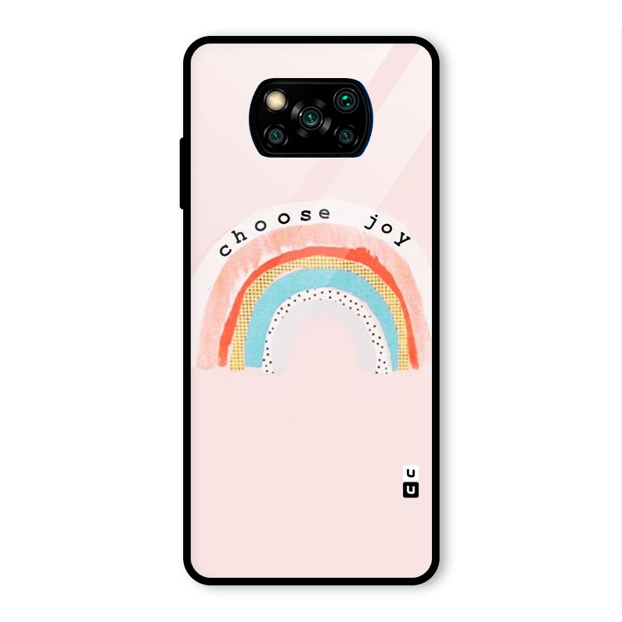 Choose Joy Glass Back Case for Poco X3 Pro