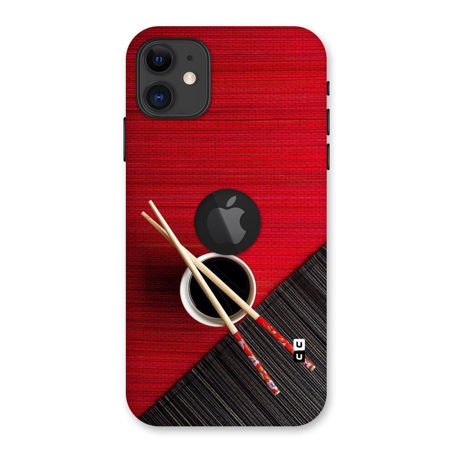Chopstick Design Back Case for iPhone 11 Logo Cut