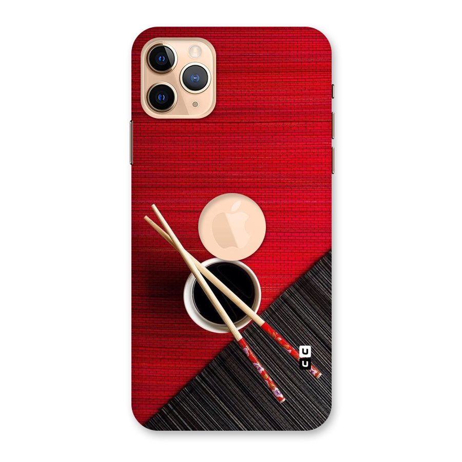 Chopstick Design Back Case for iPhone 11 Pro Max Logo Cut