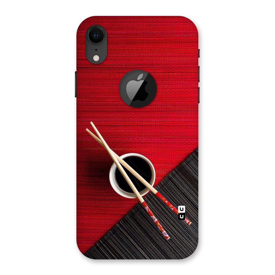 Chopstick Design Back Case for iPhone XR Logo Cut