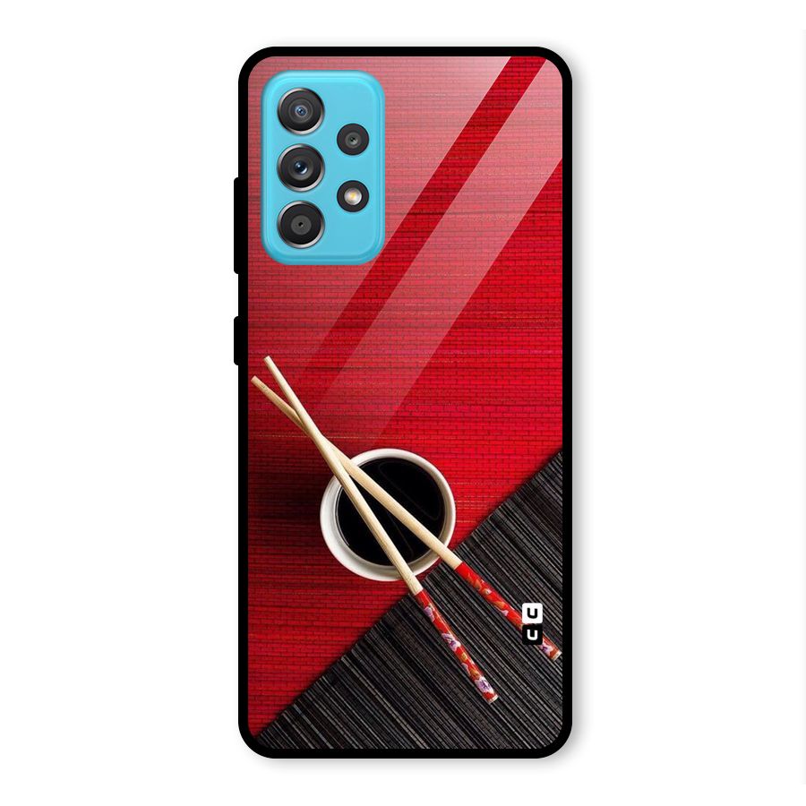Chopstick Design Glass Back Case for Galaxy A52
