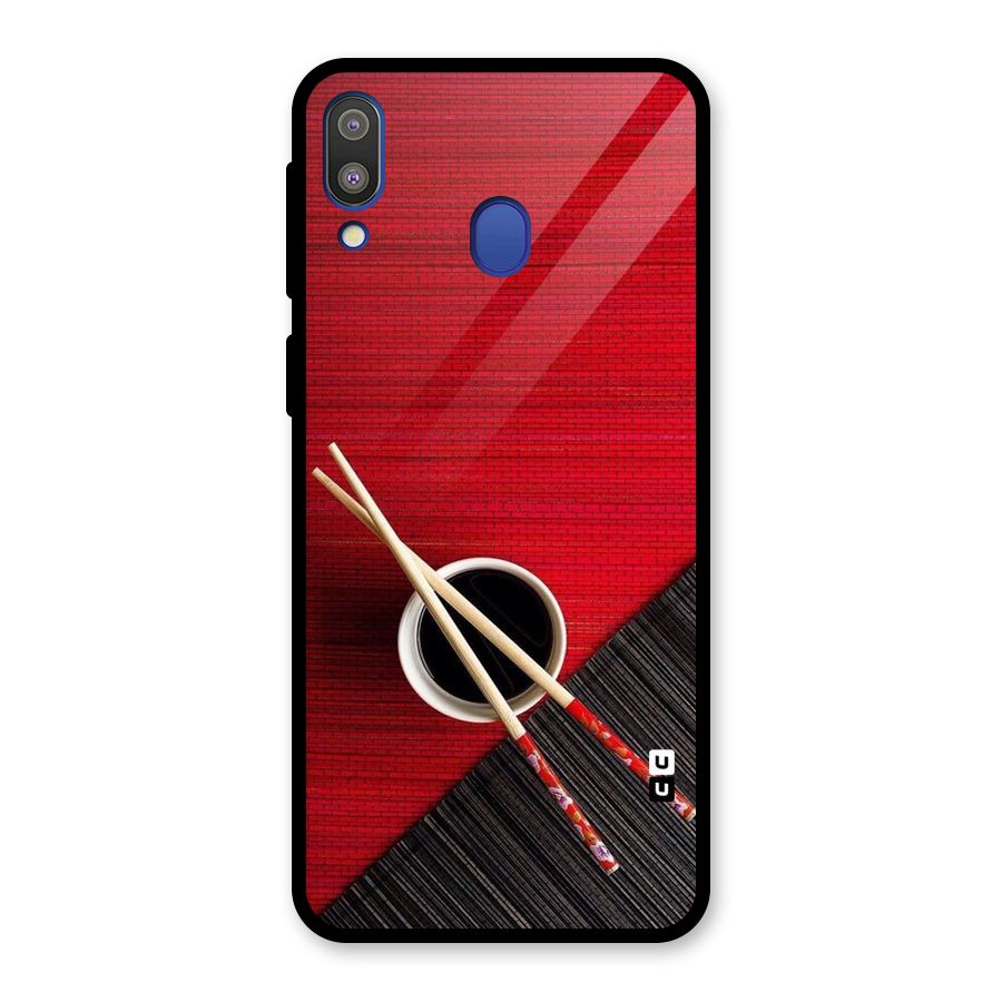Chopstick Design Glass Back Case for Galaxy M20