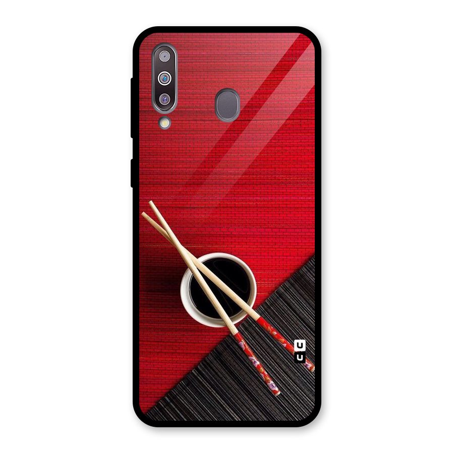 Chopstick Design Glass Back Case for Galaxy M30