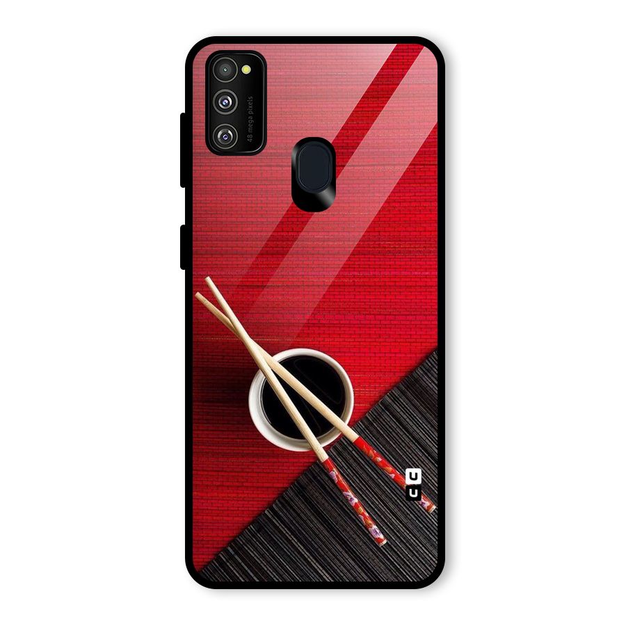 Chopstick Design Glass Back Case for Galaxy M30s