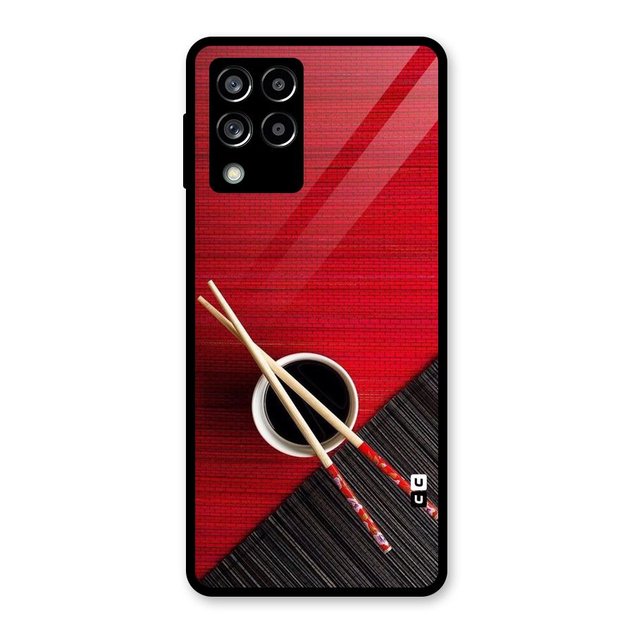 Chopstick Design Glass Back Case for Galaxy M53 5G
