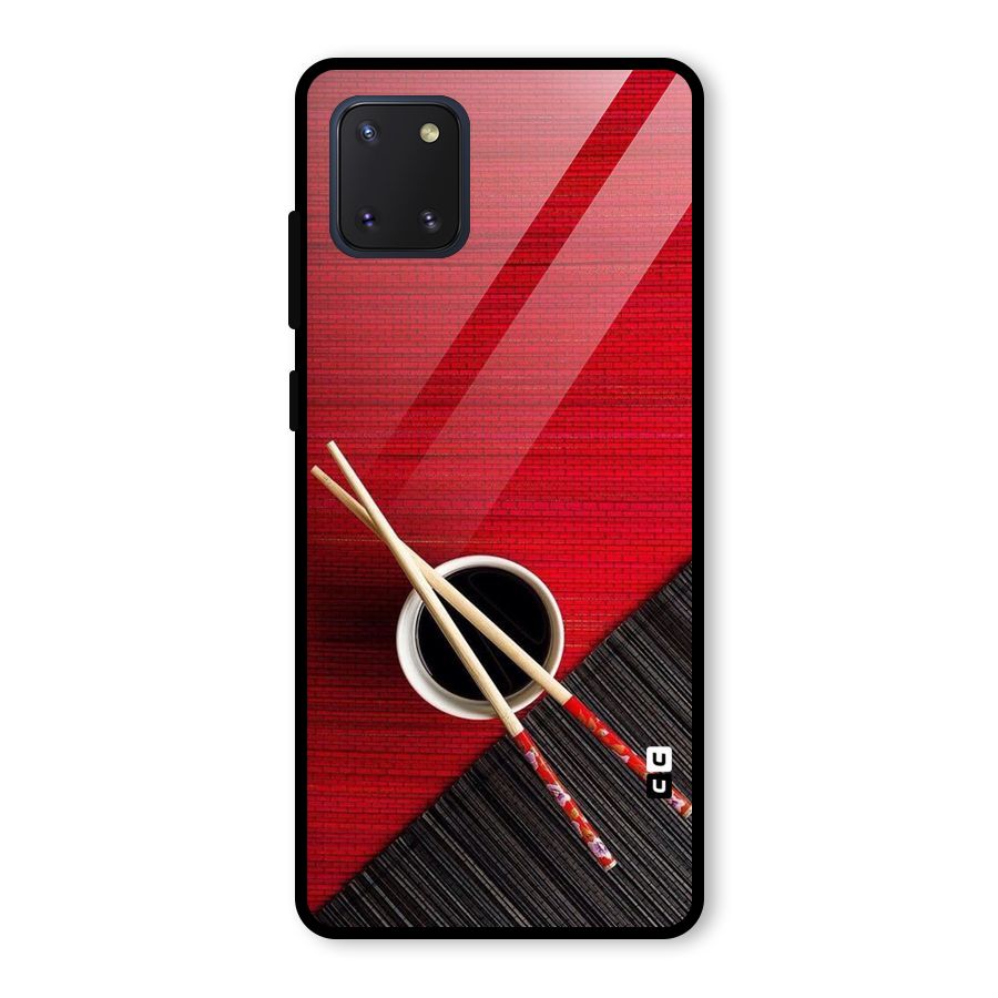 Chopstick Design Glass Back Case for Galaxy Note 10 Lite