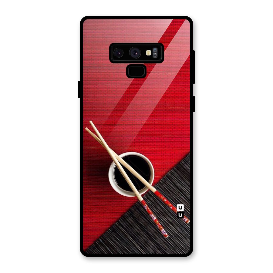 Chopstick Design Glass Back Case for Galaxy Note 9