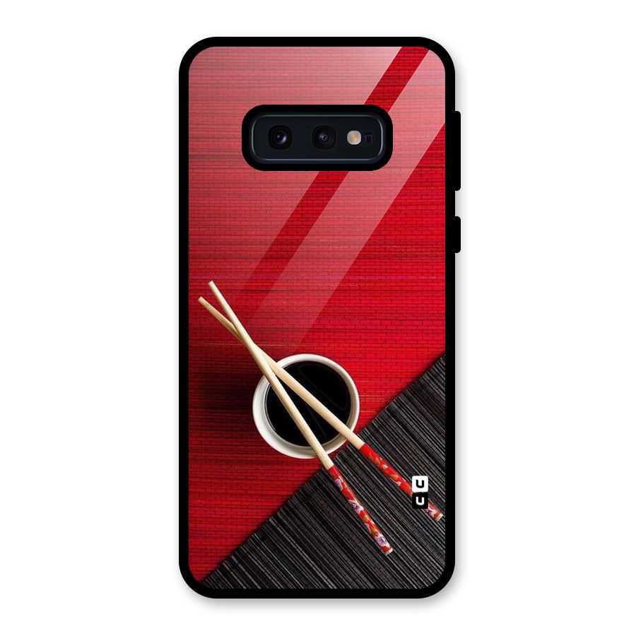 Chopstick Design Glass Back Case for Galaxy S10e