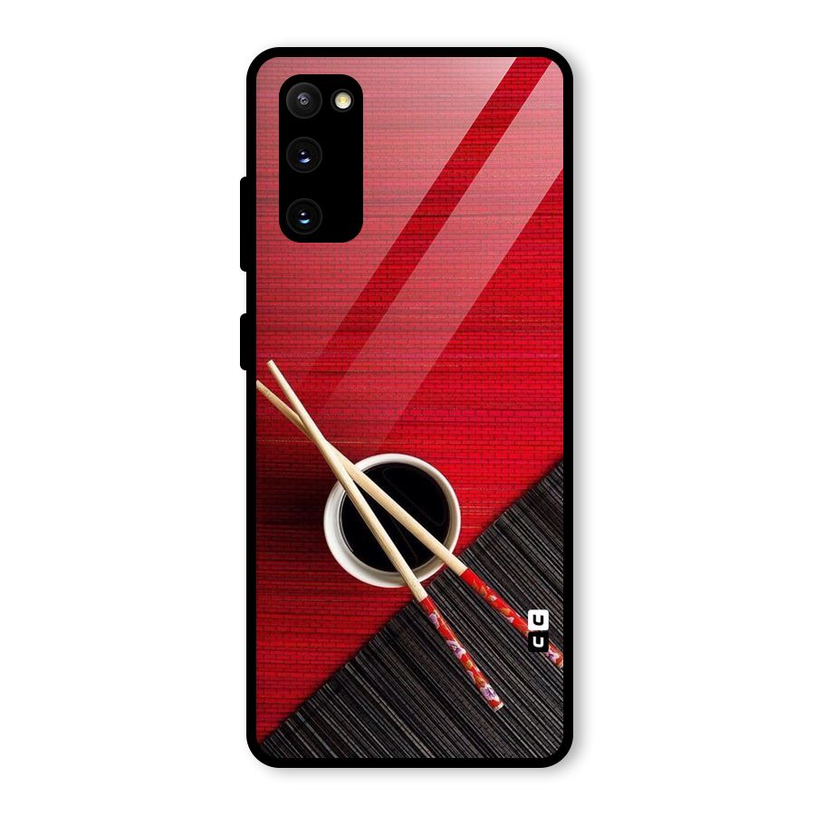 Chopstick Design Glass Back Case for Galaxy S20 FE 5G