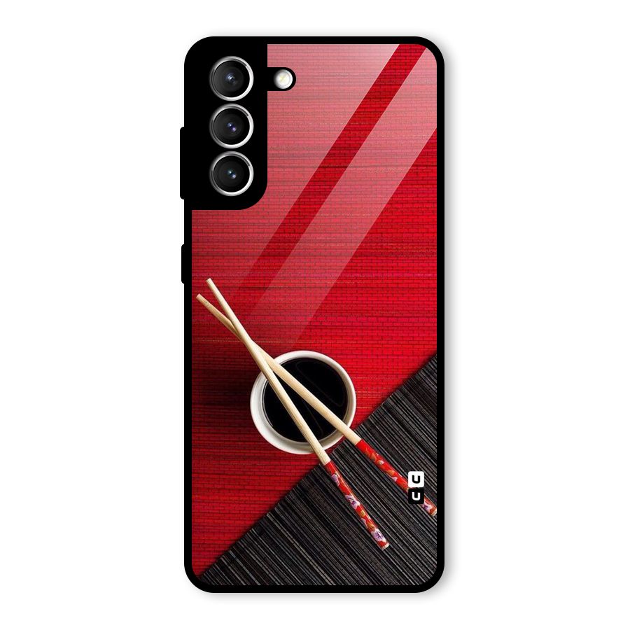 Chopstick Design Glass Back Case for Galaxy S21 5G