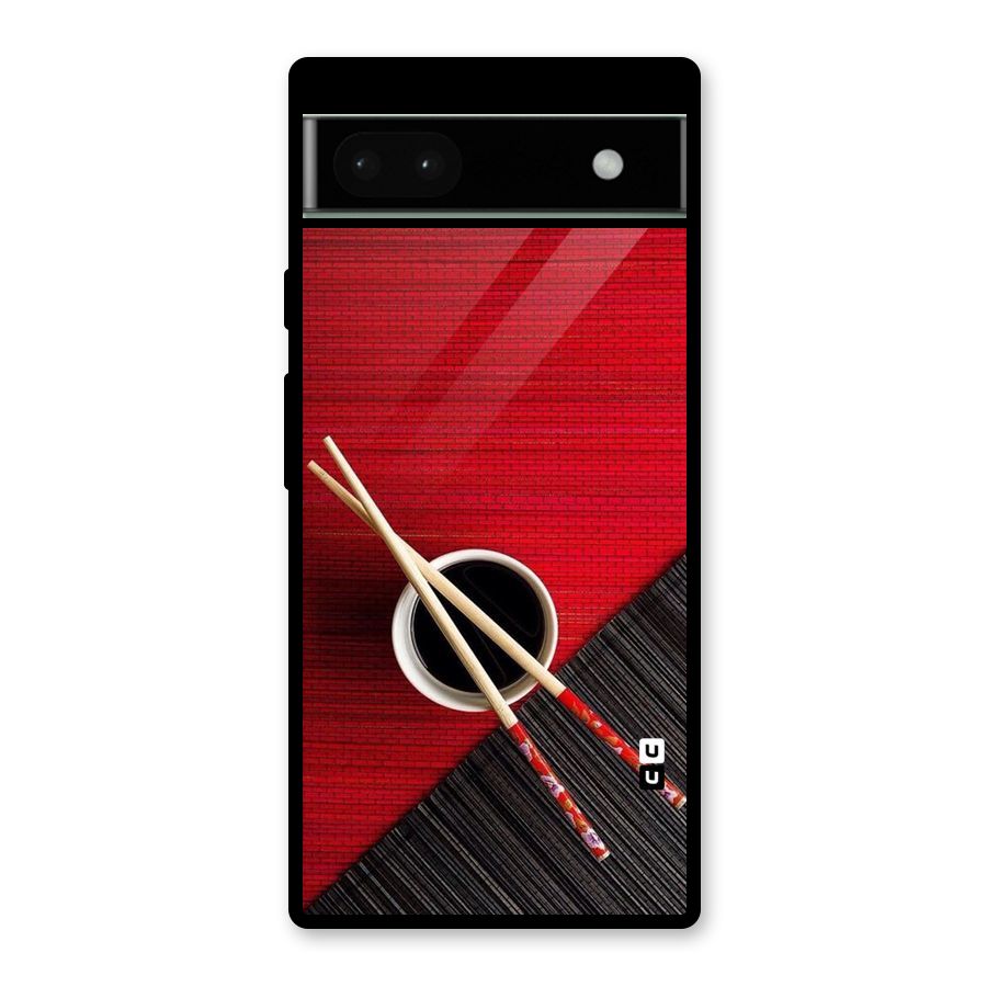 Chopstick Design Glass Back Case for Google Pixel 6a