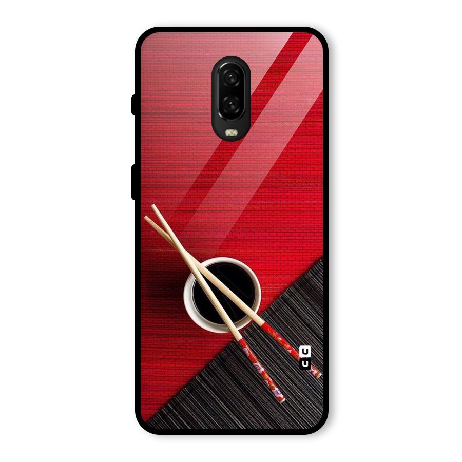Chopstick Design Glass Back Case for OnePlus 6T