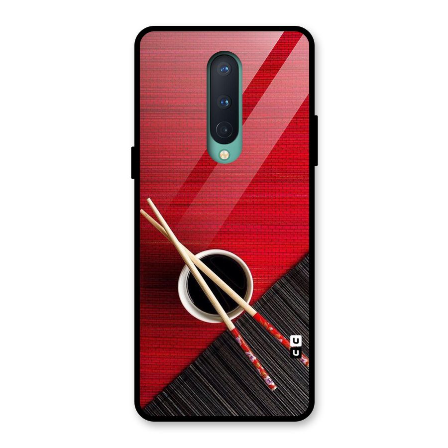 Chopstick Design Glass Back Case for OnePlus 8