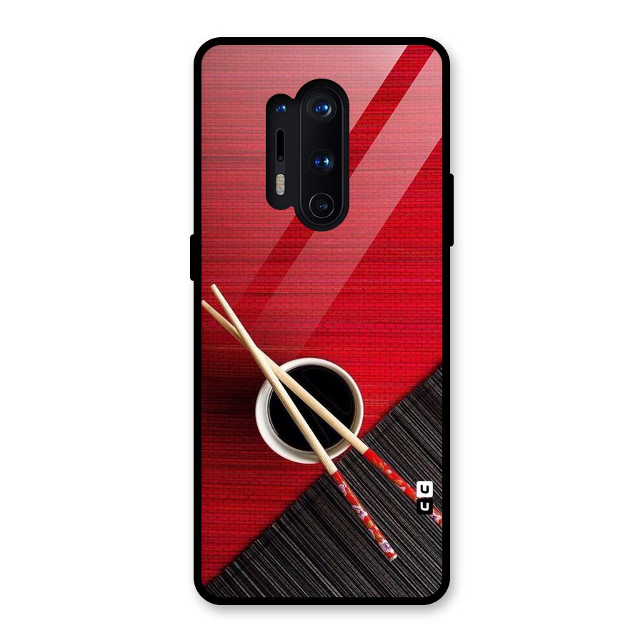 Chopstick Design Glass Back Case for OnePlus 8 Pro