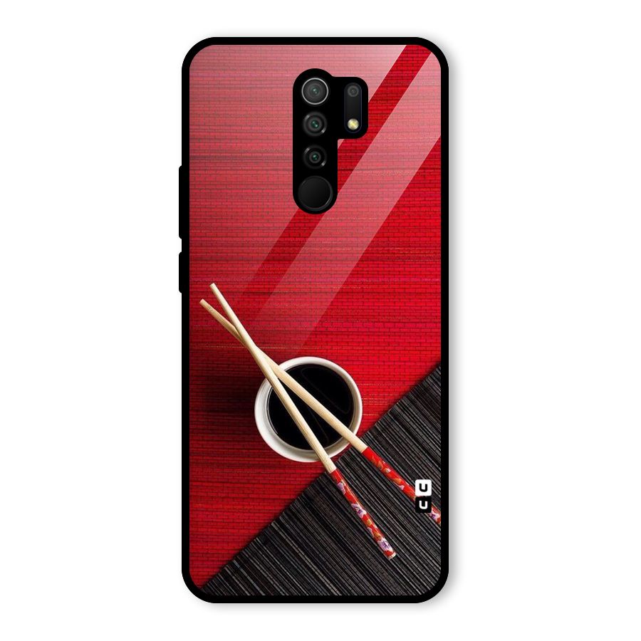 Chopstick Design Glass Back Case for Poco M2