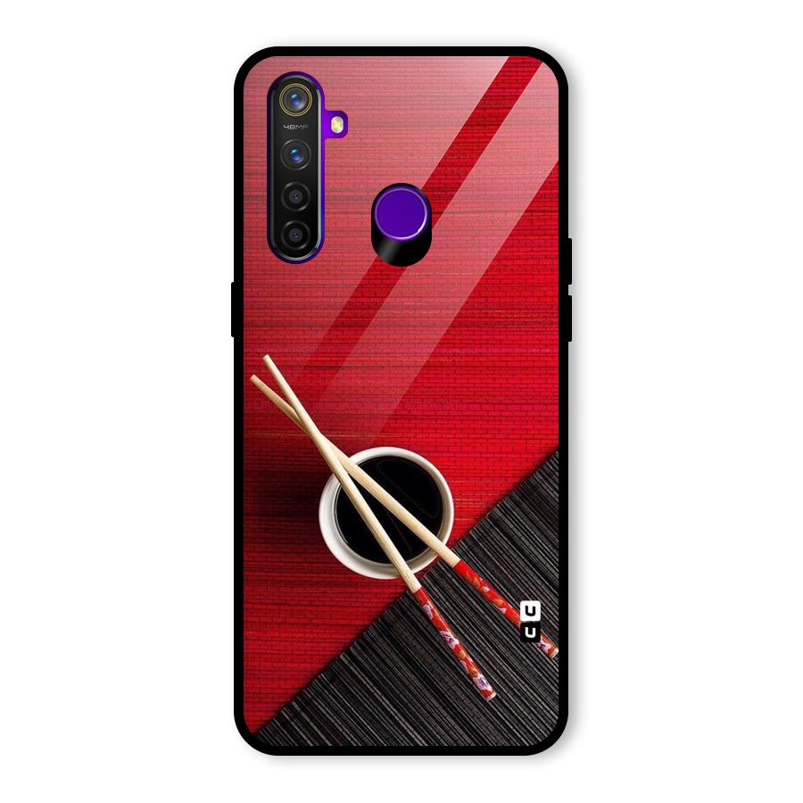 Chopstick Design Glass Back Case for Realme 5 Pro