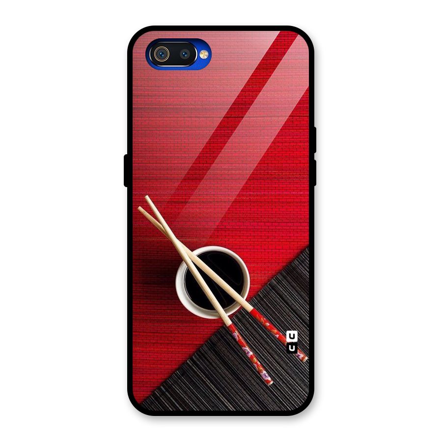 Chopstick Design Glass Back Case for Realme C2