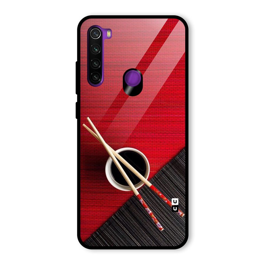 Chopstick Design Glass Back Case for Redmi Note 8
