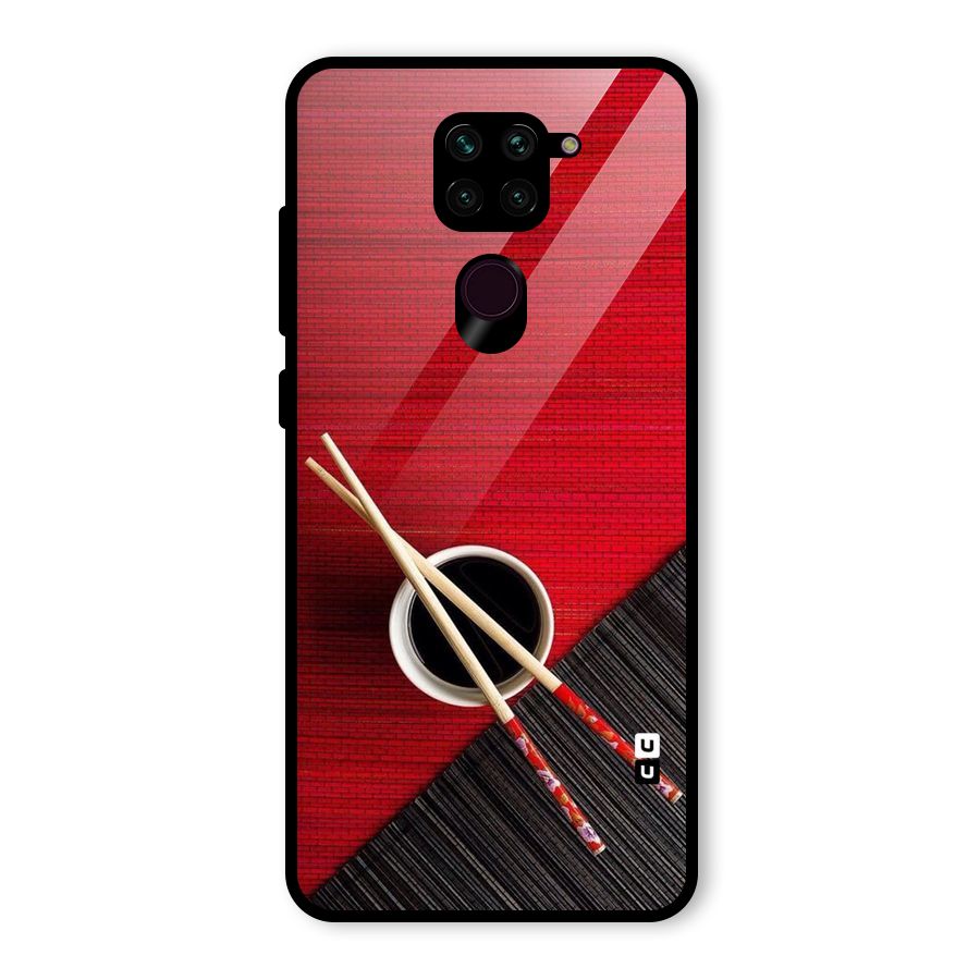Chopstick Design Glass Back Case for Redmi Note 9