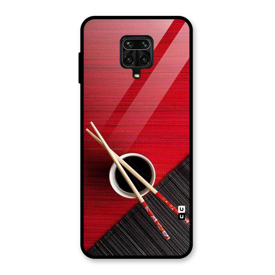 Chopstick Design Glass Back Case for Redmi Note 9 Pro