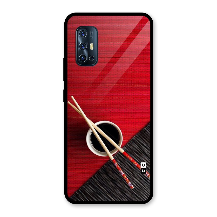 Chopstick Design Glass Back Case for Vivo V17