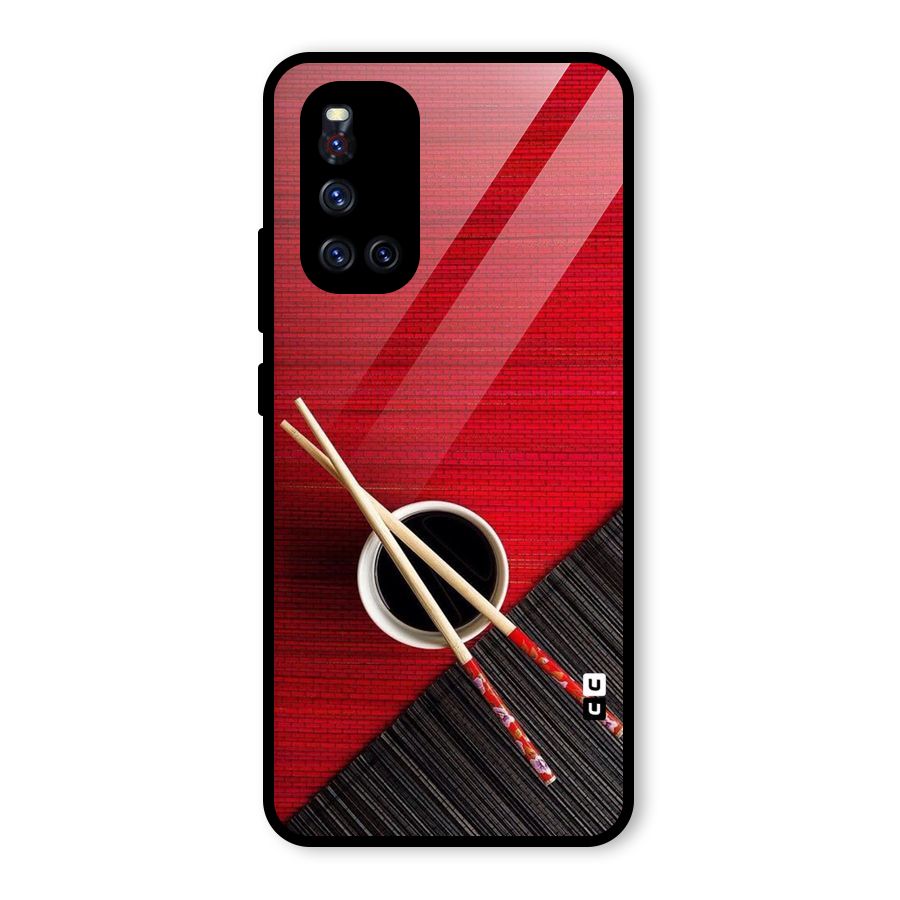 Chopstick Design Glass Back Case for Vivo V19