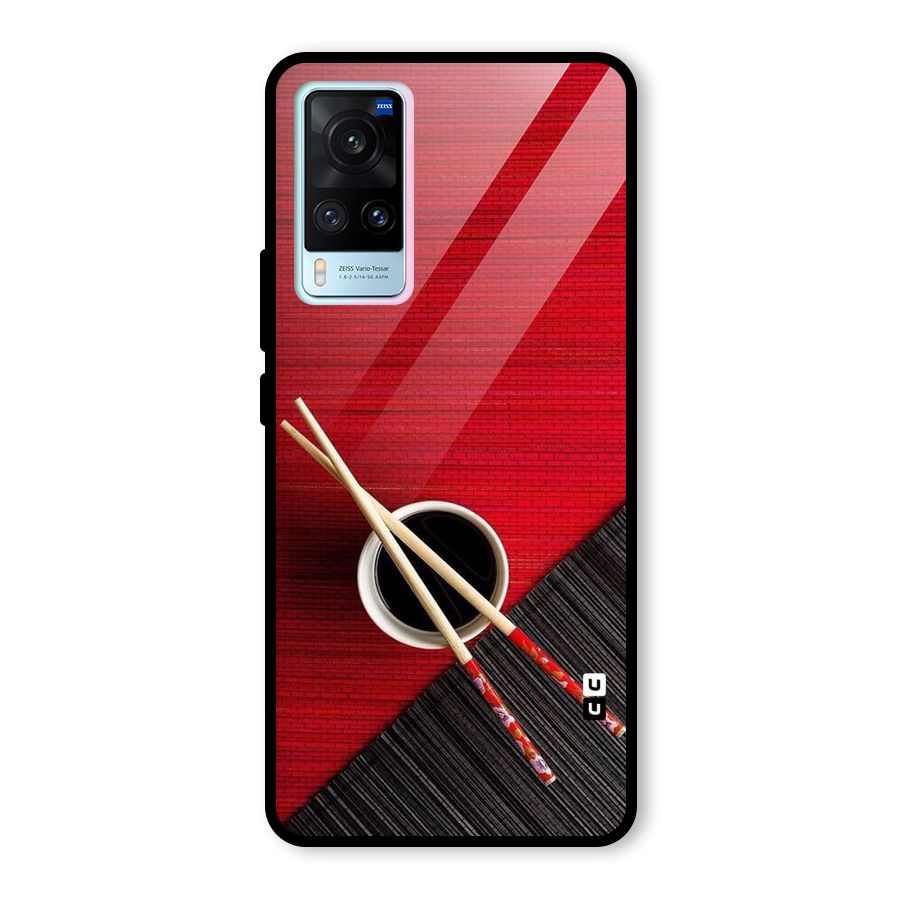 Chopstick Design Glass Back Case for Vivo X60