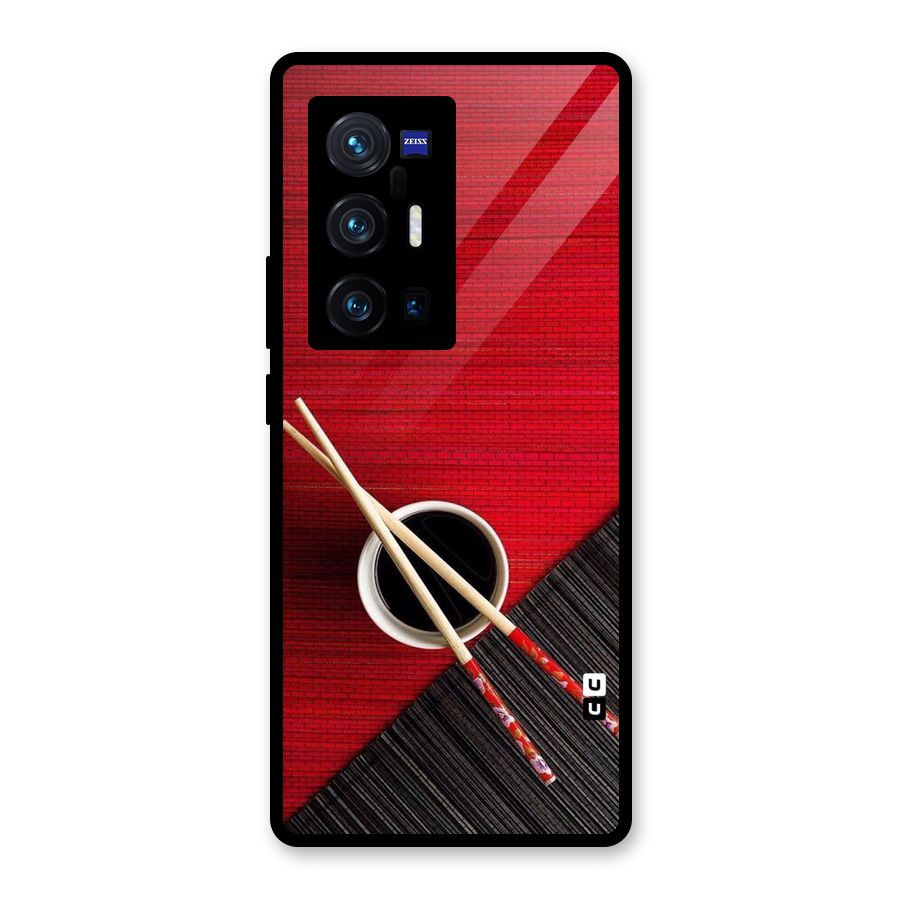 Chopstick Design Glass Back Case for Vivo X70 Pro Plus