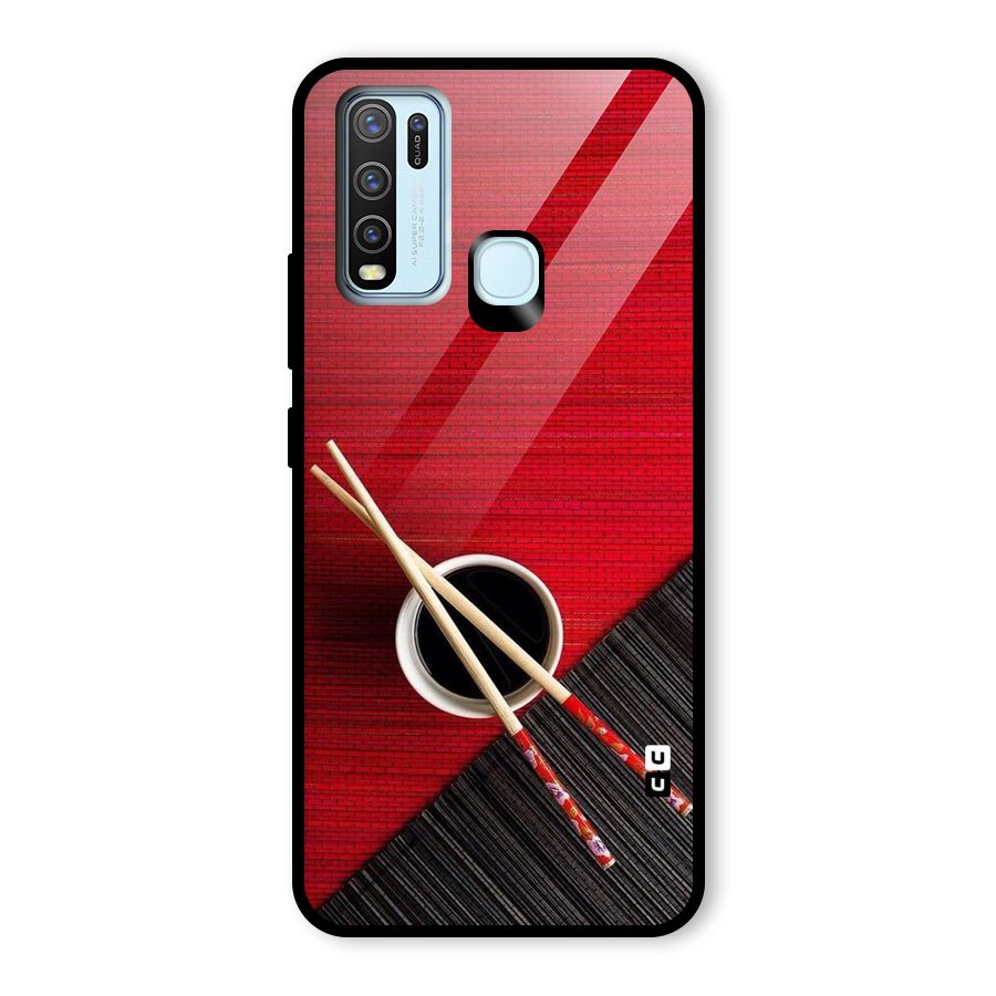 Chopstick Design Glass Back Case for Vivo Y30