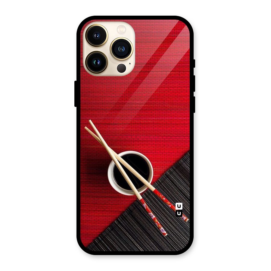 Chopstick Design Glass Back Case for iPhone 13 Pro Max