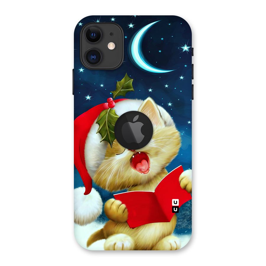 Christmas Cat Back Case for iPhone 11 Logo Cut