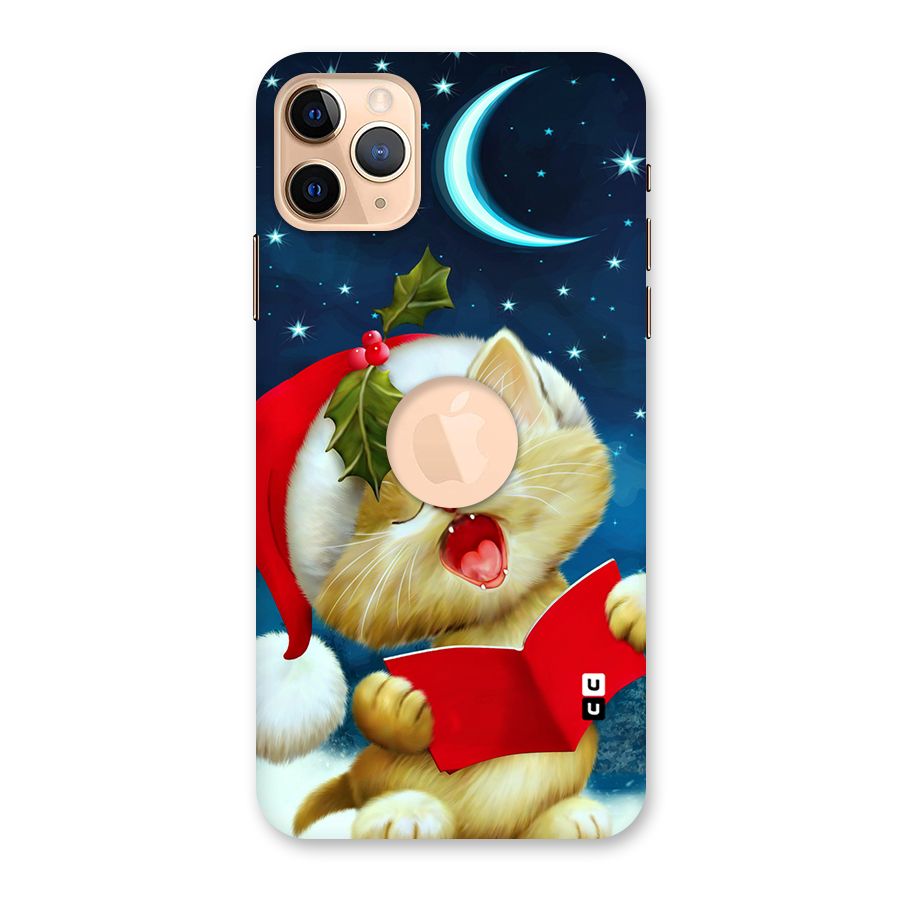 Christmas Cat Back Case for iPhone 11 Pro Max Logo Cut