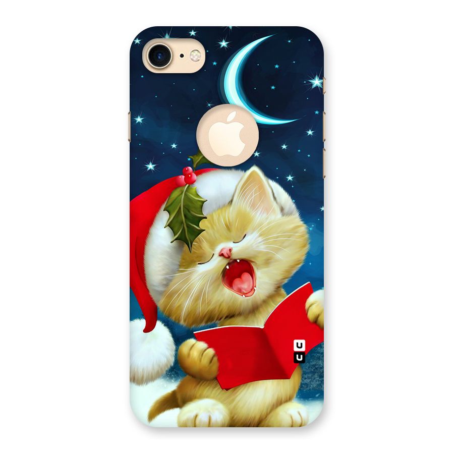 Christmas Cat Back Case for iPhone 7 Logo Cut