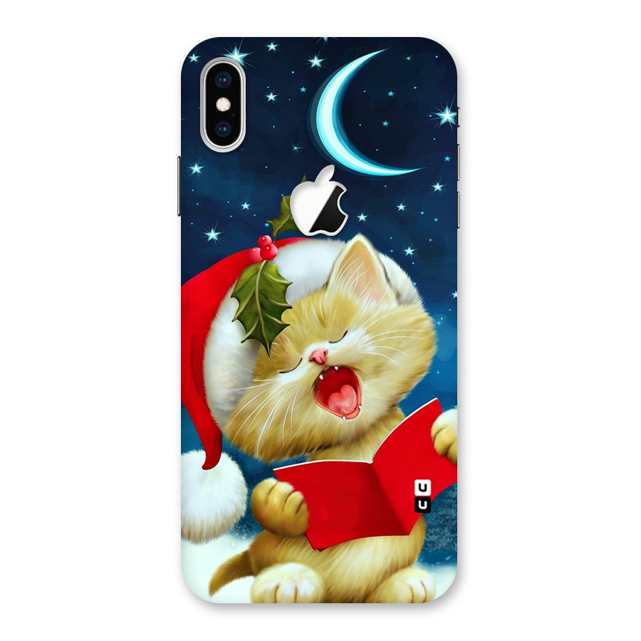 Christmas Cat Back Case for iPhone XS Max Apple Cut