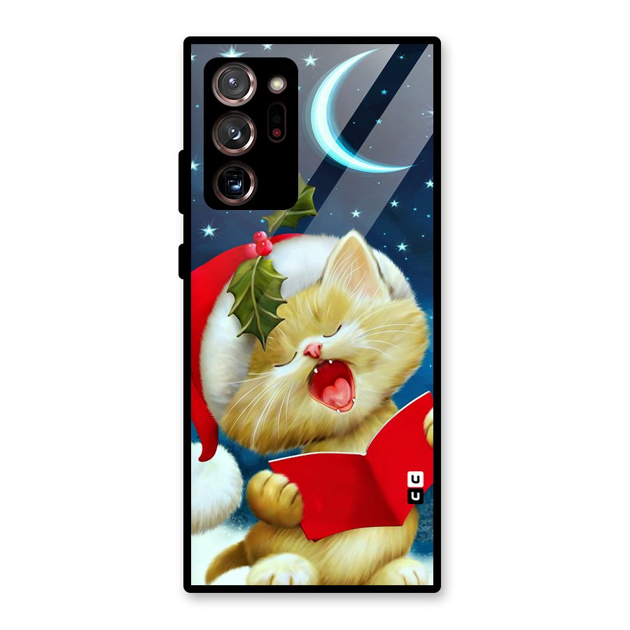 Christmas Cat Glass Back Case for Galaxy Note 20 Ultra