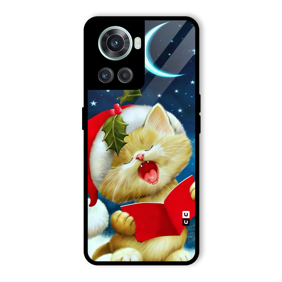Christmas Cat Glass Back Case for OnePlus 10R