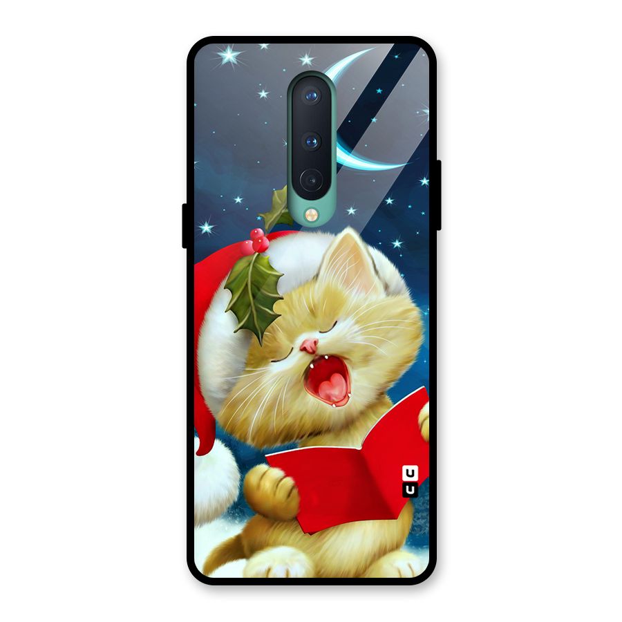 Christmas Cat Glass Back Case for OnePlus 8