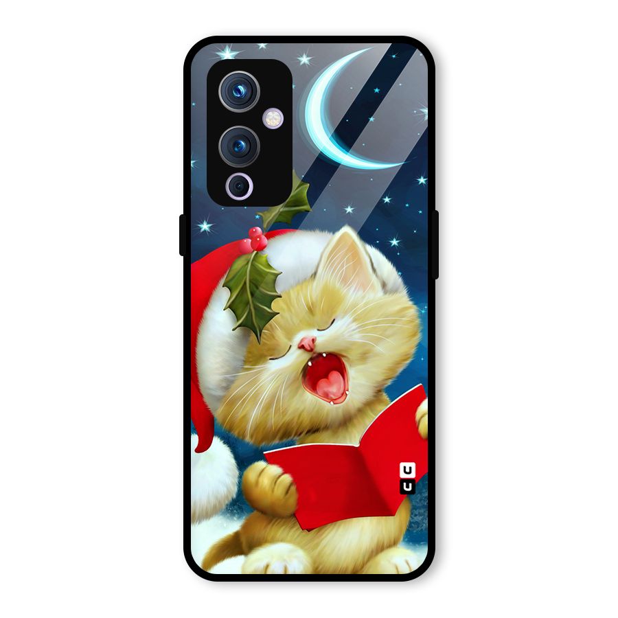 Christmas Cat Glass Back Case for OnePlus 9