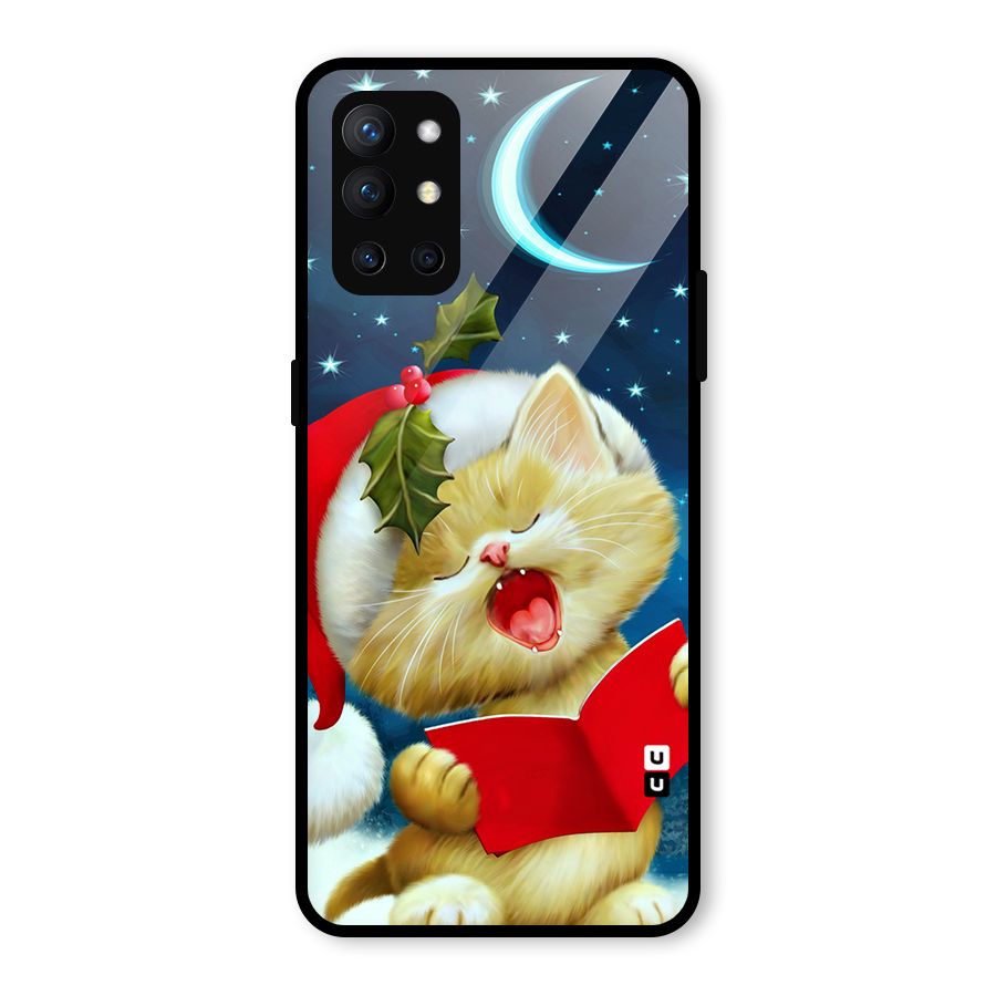 Christmas Cat Glass Back Case for OnePlus 9R