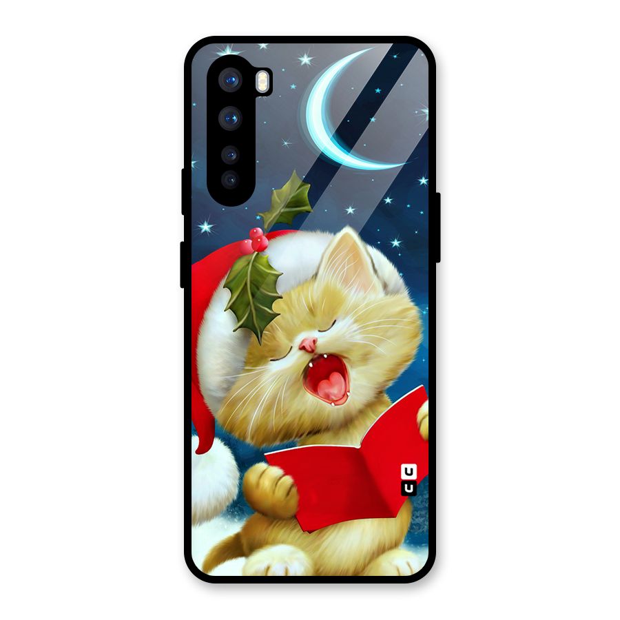 Christmas Cat Glass Back Case for OnePlus Nord