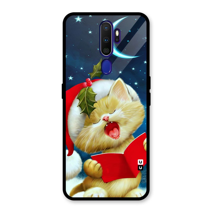 Christmas Cat Glass Back Case for Oppo A9 (2020)