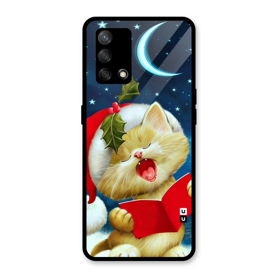 Christmas Cat Glass Back Case for Oppo F19